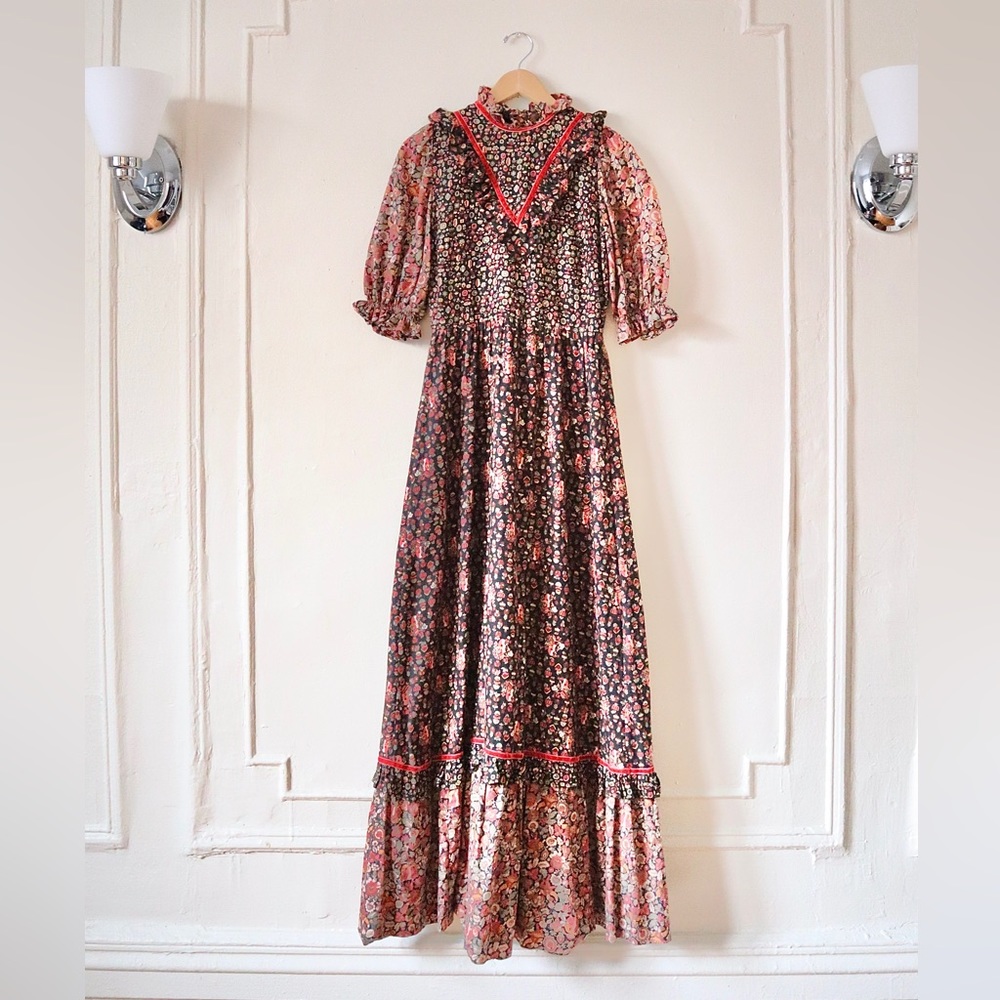 Vintage Handmade Icelandic Bohemian Prairie Dress